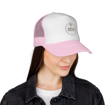 Kel'lai's Beauty Care Logo Trucker Cap | Floral Emblem Mesh Hat