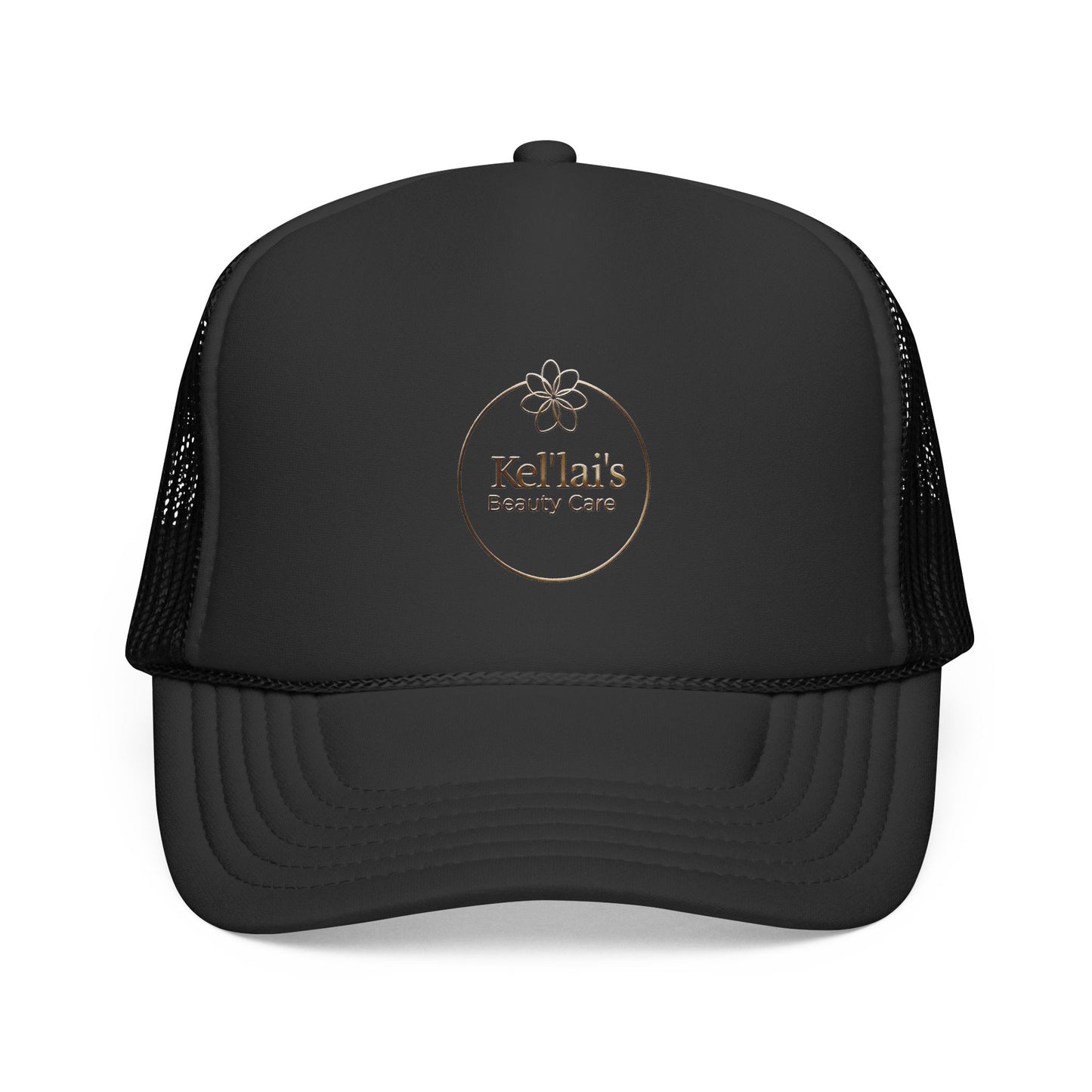 Kel'lai's Beauty Care Logo Trucker Cap | Floral Emblem Mesh Hat