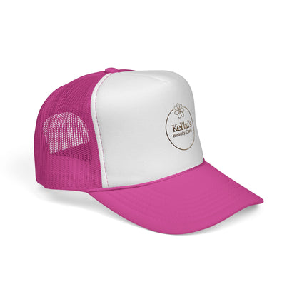 Kel'lai's Beauty Care Logo Trucker Cap | Floral Emblem Mesh Hat