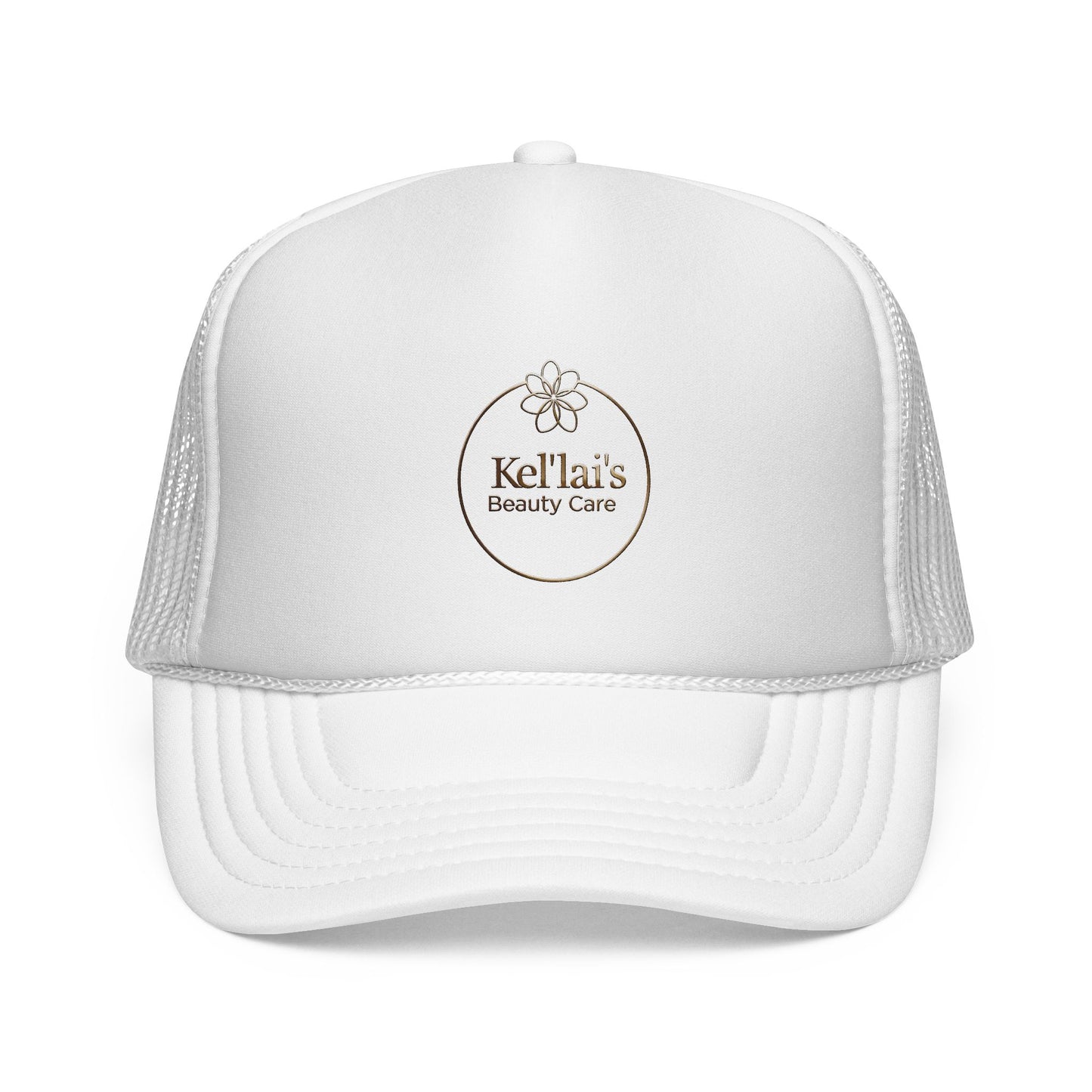 Kel'lai's Beauty Care Logo Trucker Cap | Floral Emblem Mesh Hat