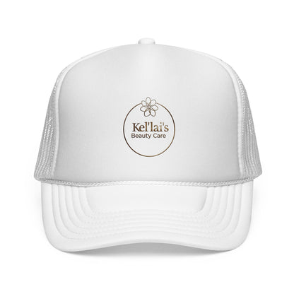 Kel'lai's Beauty Care Logo Trucker Cap | Floral Emblem Mesh Hat