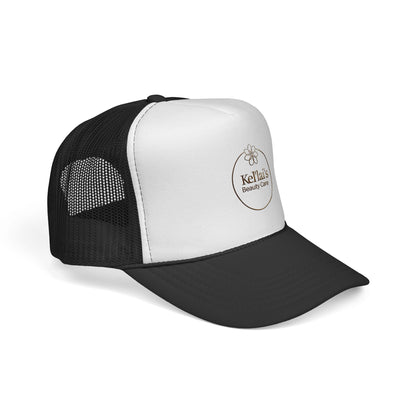 Kel'lai's Beauty Care Logo Trucker Cap | Floral Emblem Mesh Hat