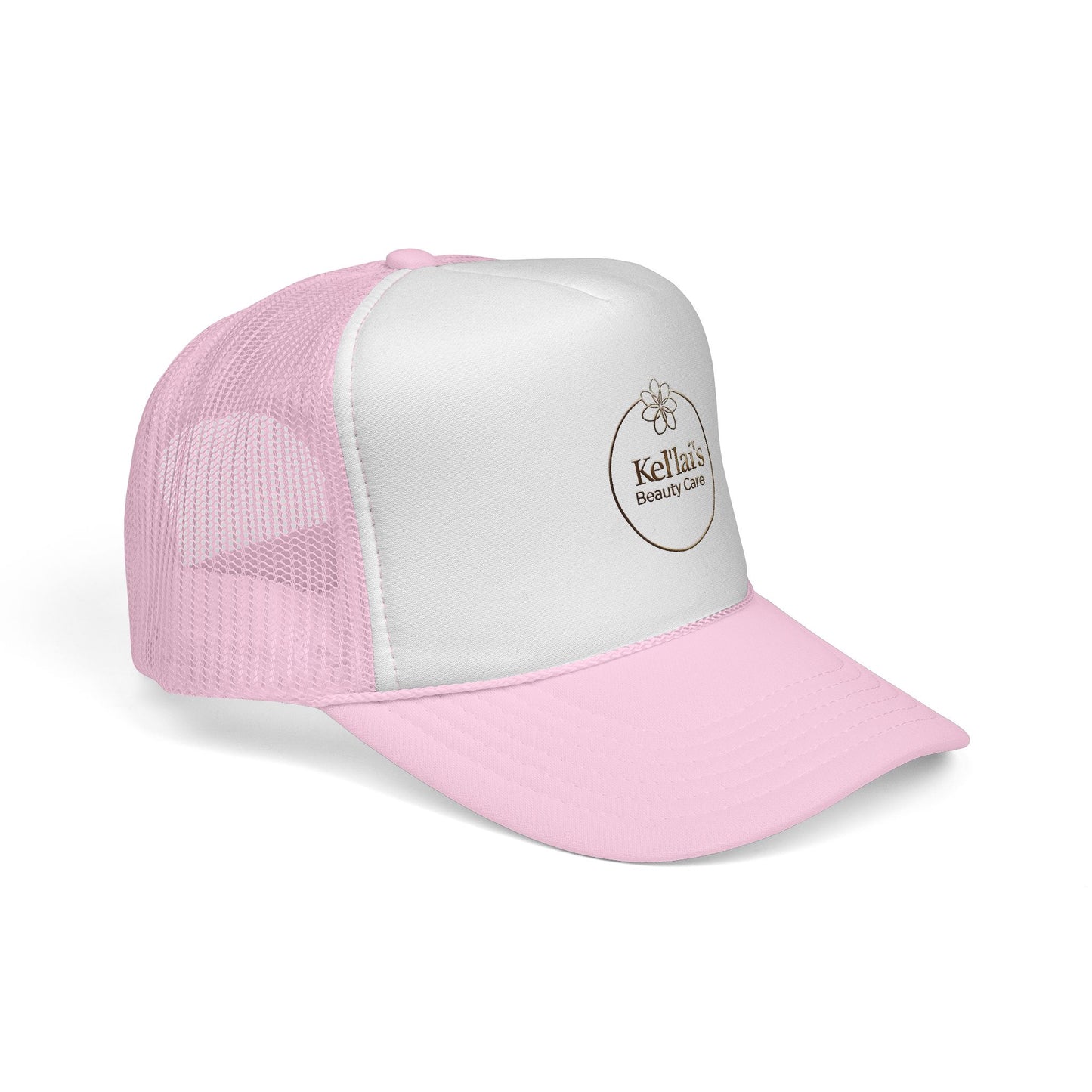 Kel'lai's Beauty Care Logo Trucker Cap | Floral Emblem Mesh Hat
