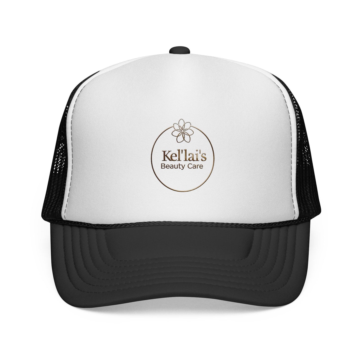 Kel'lai's Beauty Care Logo Trucker Cap | Floral Emblem Mesh Hat