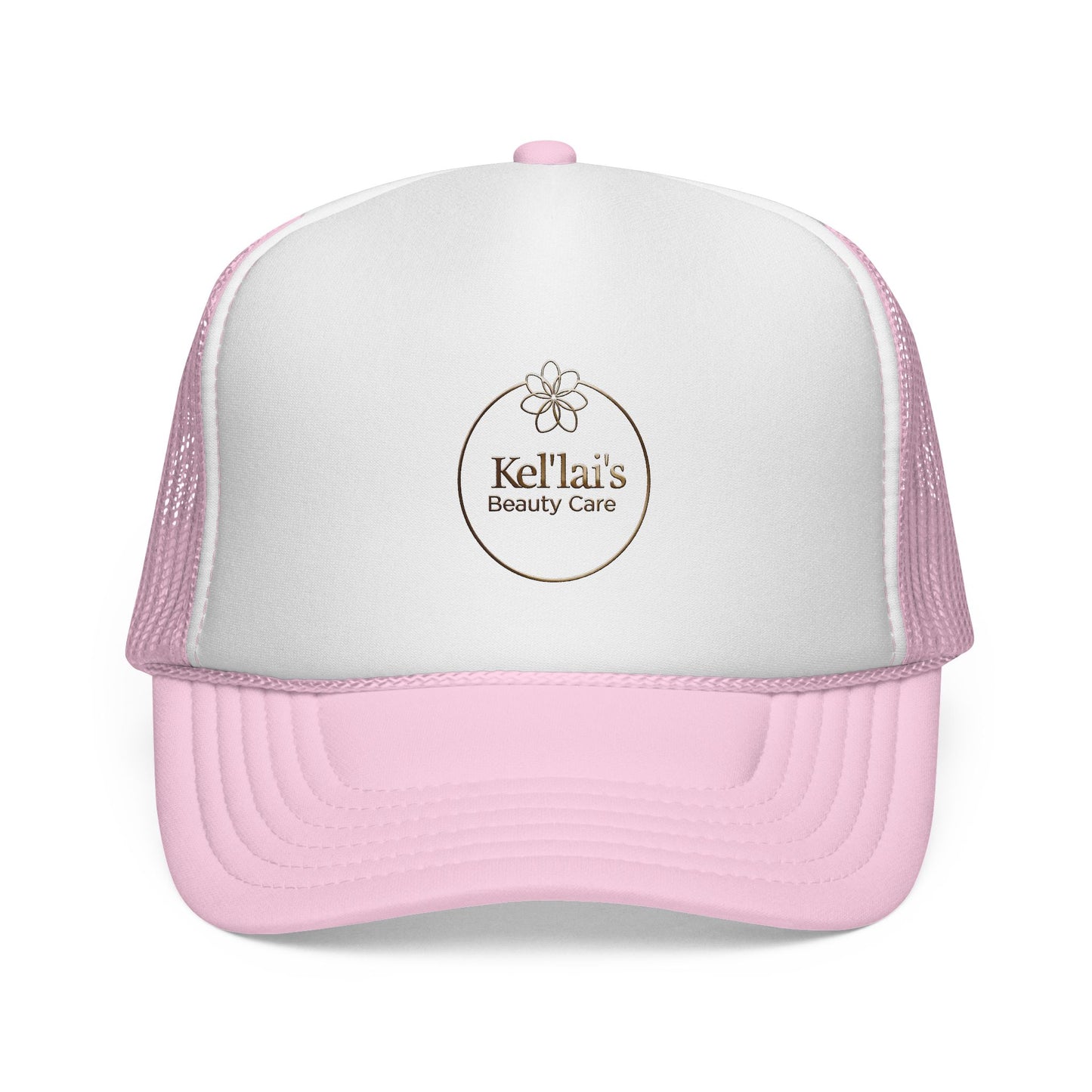 Kel'lai's Beauty Care Logo Trucker Cap | Floral Emblem Mesh Hat