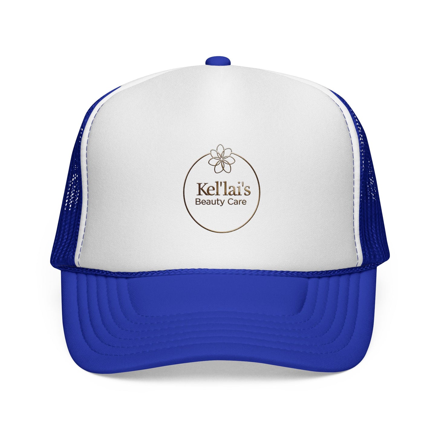 Kel'lai's Beauty Care Logo Trucker Cap | Floral Emblem Mesh Hat